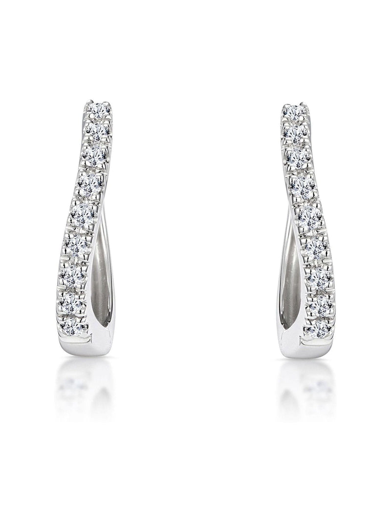 The Diamond Store hoop earrings 12mm x 2mm (British brand)