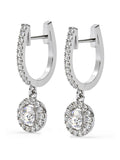The Diamond Store white gold diamond drop earrings 0.46ct 9K (British brand)