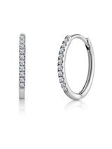 Next The Diamond Store 9K White Gold Hoop Earrings 13mm 0.09ct Stellato Encrusted- Buy online at McGrocer