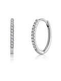 The Diamond Store white gold hoop earrings 13mm (British brand)