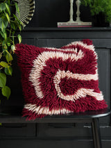 Next Rockett St George Red Shaggy Berber Wool Cushion 45x45cm- Buy online at McGrocer