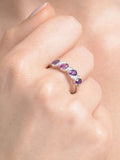 The Diamond Store 9K white gold amethyst diamond ring (British brand)