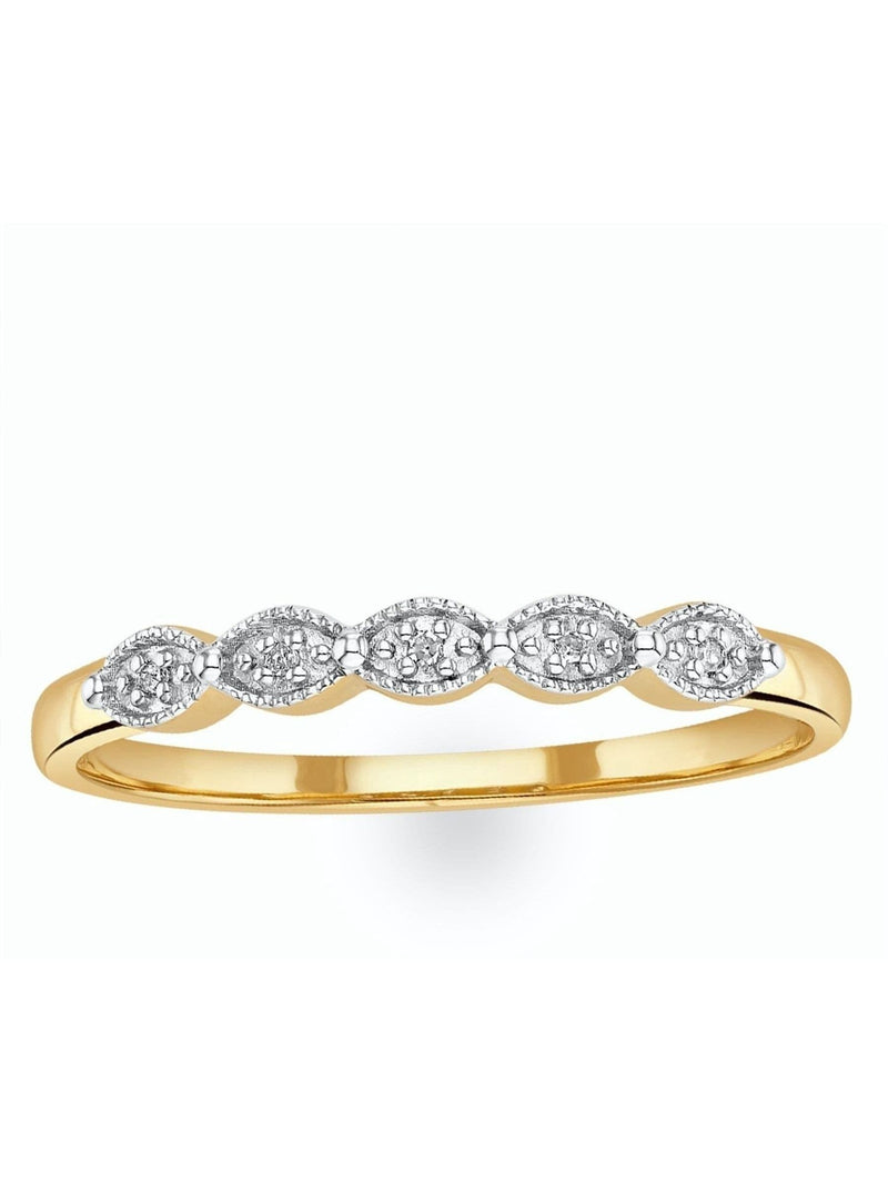 The Diamond Store Diamond Ring Half Eternity 0.02ct (British brand)