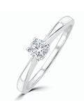The Diamond Store 925 silver engagement ring with 0.25ct lab diamond (British brand)