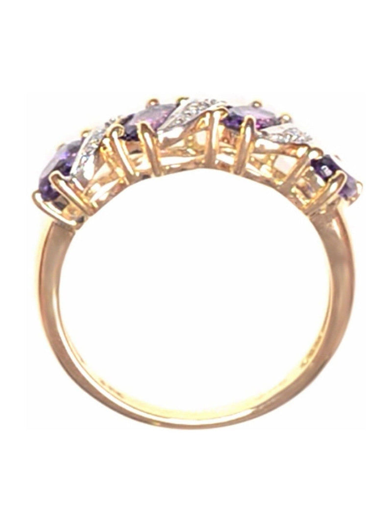 The Diamond Store amethyst diamond ring 0.74ct (British brand)
