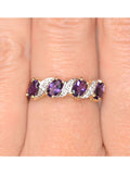 The Diamond Store amethyst diamond ring 0.74ct (British brand)