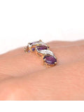 The Diamond Store amethyst diamond ring 0.74ct (British brand)