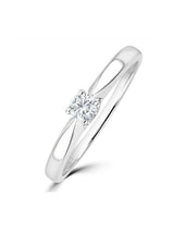Next The Diamond Store lab diamond engagement ring 9K white gold solitaire 0.15ct H/Si- Buy online at McGrocer