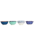 Kitchencraft blue patterned ceramic cereal bowls set of 4, UK version