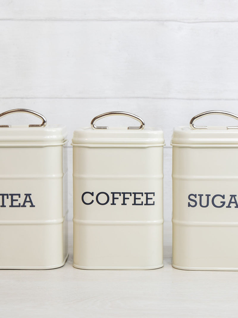 Kitchencraft cream vintage-style storage canisters 3-piece set, UK version