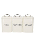 Kitchencraft cream vintage-style storage canisters 3-piece set, UK version