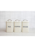 Kitchencraft cream vintage-style storage canisters 3-piece set, UK version