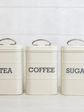 Kitchencraft cream vintage-style storage canisters 3-piece set, UK version