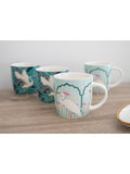 Kitchencraft green exotic bird colourful ceramic mugs 425ml, UK version
