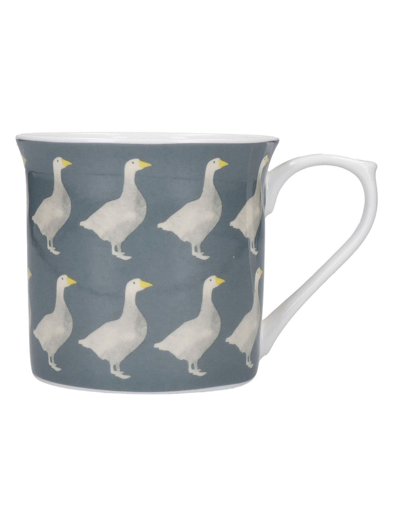 KitchenCraft grey goose bone china mugs 300ml set, UK version