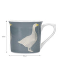 KitchenCraft grey goose bone china mugs 300ml set, UK version