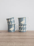 KitchenCraft grey goose bone china mugs 300ml set, UK version