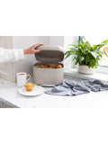 Kitchencraft cream textured square cake storage tin large, UK version