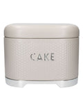 Kitchencraft cream textured square cake storage tin large, UK version