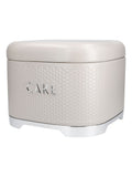 Kitchencraft cream textured square cake storage tin large, UK version