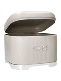Kitchencraft cream textured square cake storage tin large, UK version