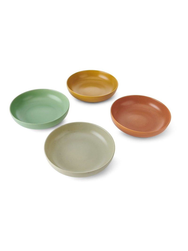 Kitchencraft set of 4 multi-coloured stoneware pasta bowls, UK version