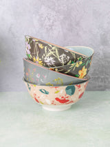 Next Kitchencraft Pink Patterned Floral Ceramic Cereal Bowl Set of 4- Buy online at McGrocer