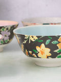 Kitchencraft pink patterned floral ceramic cereal bowls set of 4, UK version