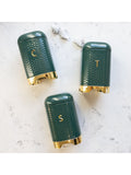 Kitchencraft green textured geometric tea coffee sugar canisters set, UK version