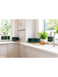 Kitchencraft green textured geometric tea coffee sugar canisters set, UK version