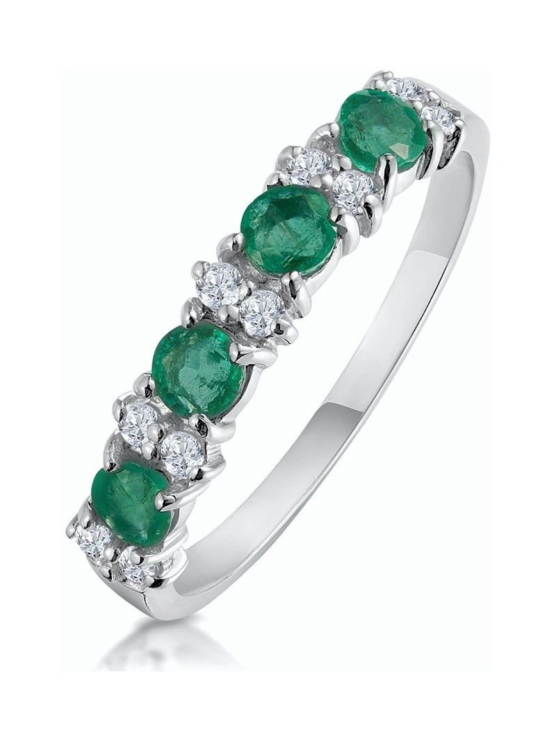 Diamond Store white gold emerald ring 0.60ct (British brand)