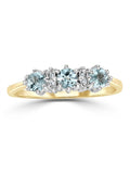 The Diamond Store blue topaz ring 9K gold 0.51 ct (British brand)