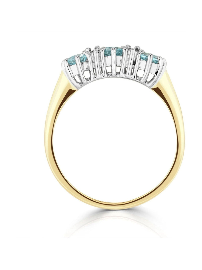 The Diamond Store blue topaz ring 9K gold 0.51 ct (British brand)