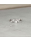 The Diamond Store 9K white gold lab diamond engagement ring 0.25ct (British brand)