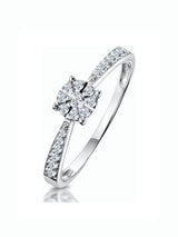 Next The Diamond Store 9K White Gold 0.20ct Masami Diamond Engagement Ring- Buy online at McGrocer