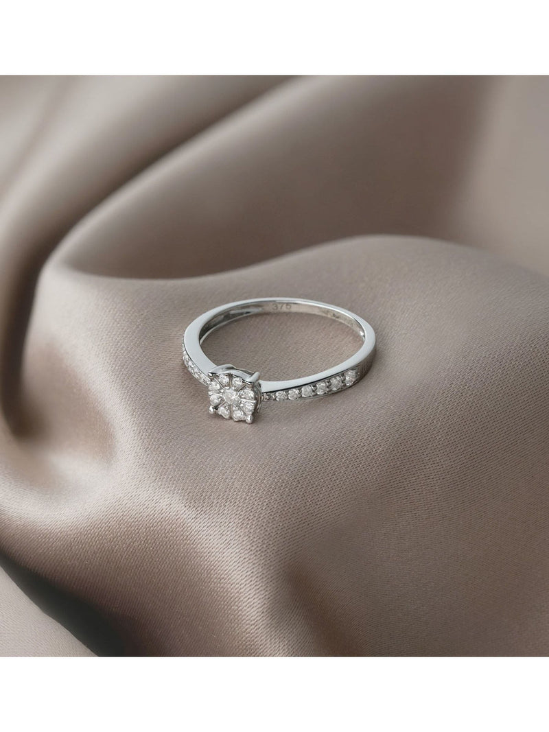 The Diamond Store Masami pave set diamond ring 0.20ct (British brand)