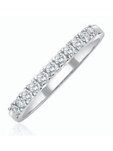 Next The Diamond Store 9K White Gold Lab Diamond Half Eternity Ring 0.30ct- Buy online at McGrocer