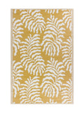 Furn Mustard Tocorico outdoor rug reversible leaf pattern (British brand)