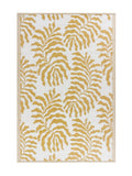 Furn Mustard Tocorico outdoor rug reversible leaf pattern (British brand)