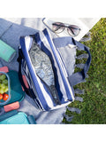 Kitchencraft blue insulated striped lunch cool bag 11.5L, UK version