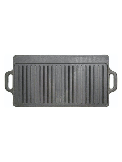 Next Kitchencraft Grey 2-Sided Induction Griddle Plate Cast Iron Pan- Buy online at McGrocer