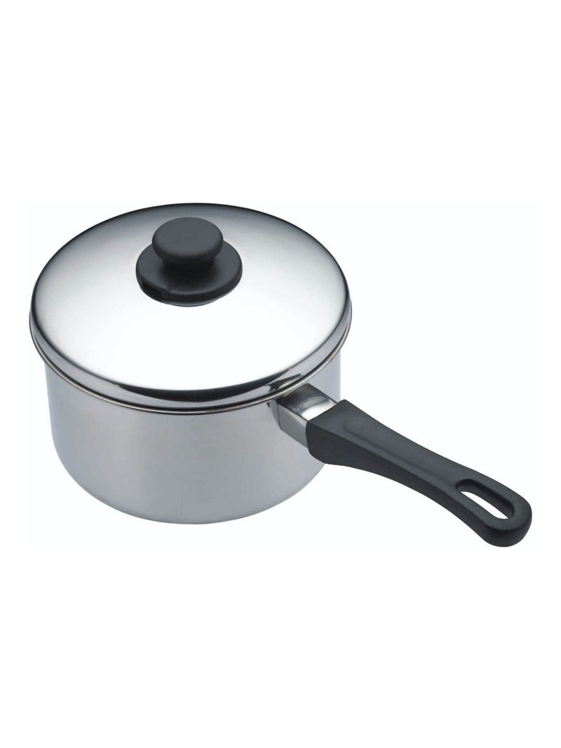 KitchenCraft silver extra-deep medium induction saucepan with lid - British product