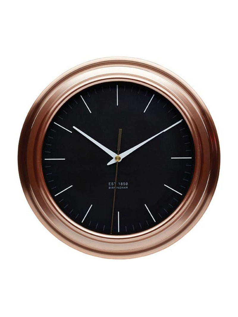 KitchenCraft copper-effect wall clock 24cm, UK version