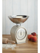Next Kitchencraft Cream Vintage Style Mechanical Kitchen Scale with Bowl, 30 x 25cm- Buy online at McGrocer