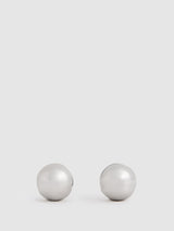 Next Reiss Silver Tone Pollie Polished Ball Huggie Earrings- Buy online at McGrocer