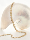 Reiss Gold Tone Mila Molten Square Necklace, imported from the UK
