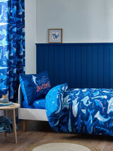 Catherine Lansfield Blue Jawsome Shark Reversible Duvet Cover Set
