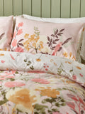 Catherine Lansfield Pink Countryside Floral Reversible Duvet Cover Set - British product