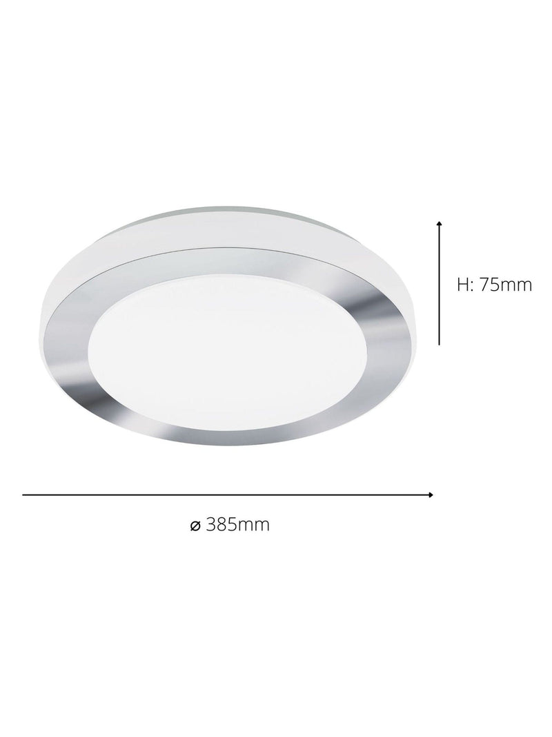 Eglo Carpi round LED ceiling light white 38.5cm (British brand)