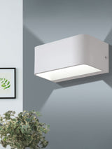 Next Eglo White Sania 4 LED Cube Aluminium Wall Light- Buy online at McGrocer
